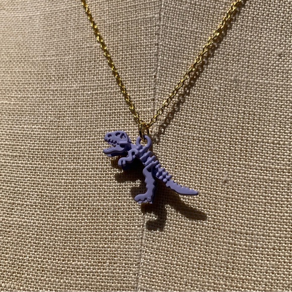NWT Sterling Silver Plated Chain & Dinosaur
Alloy Metal Charm Necklace - Picture 5 of 8